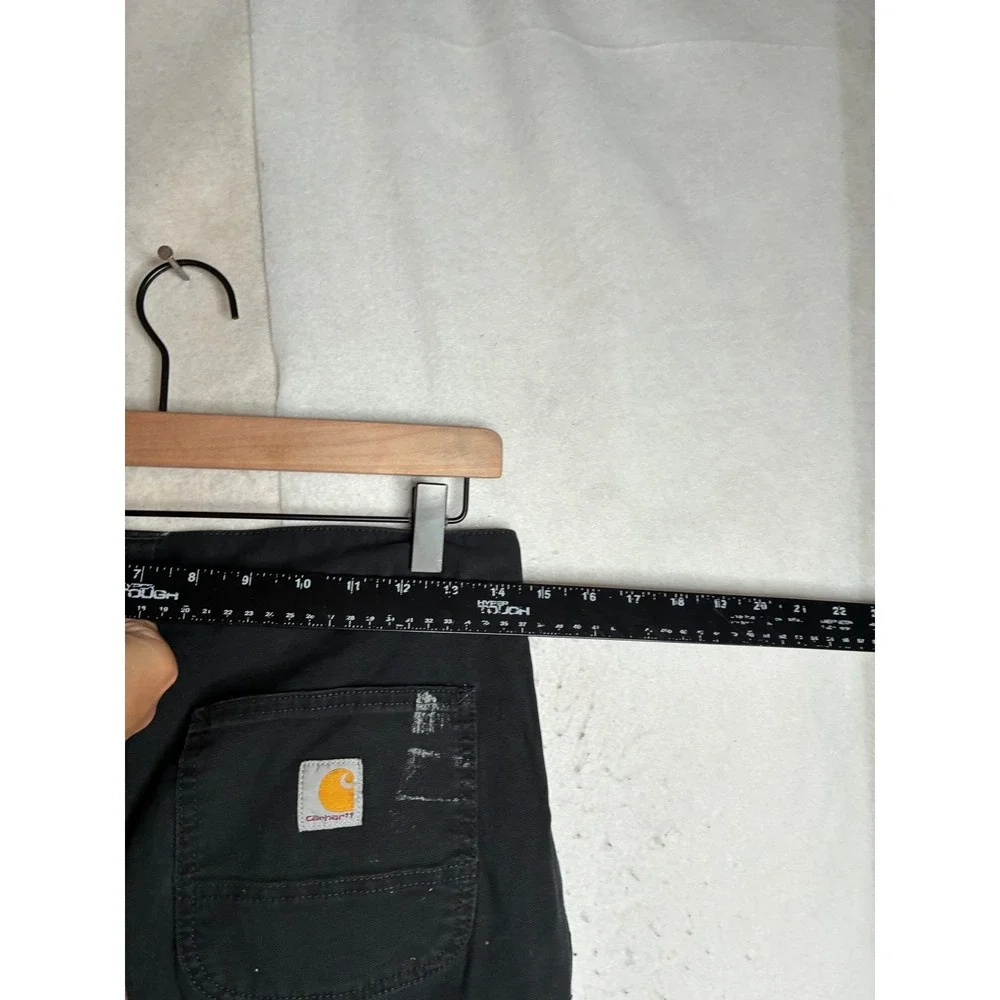 Carhartt Rugged Flex Relaxed Fit Canvas‎ Pants Black BN2291-M 30x32 Distressed